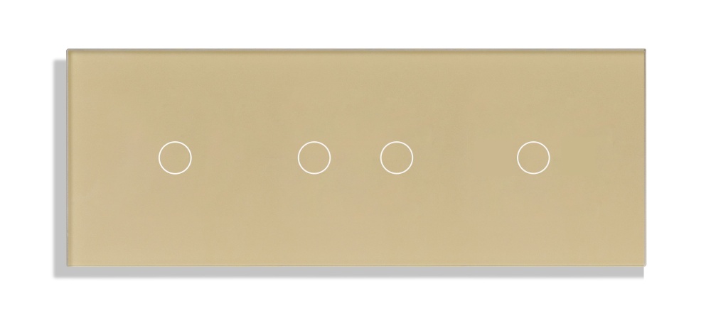 Купить Панель 3 поста (1G+2G+1G) стекло 228*86 цвет золотой в интернет-магазине Mvava.ru