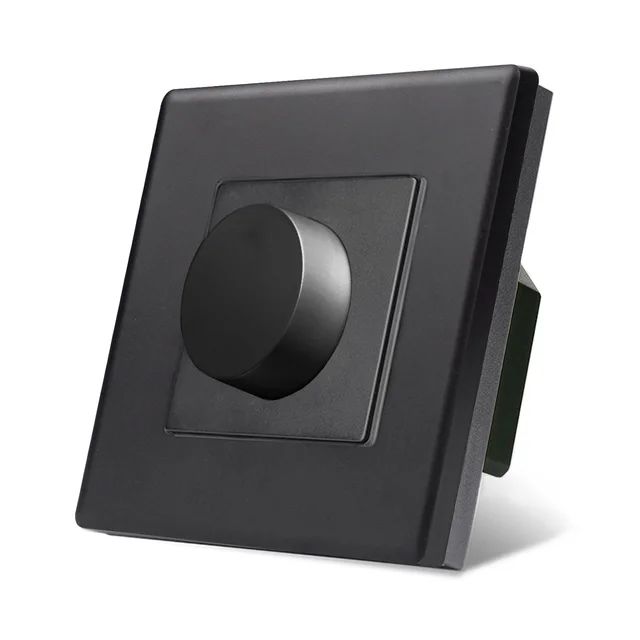 Купить Выключатель диммер, 1пост рамка пластик 86х86мм цвет черный в интернет-магазине Mvava.ru