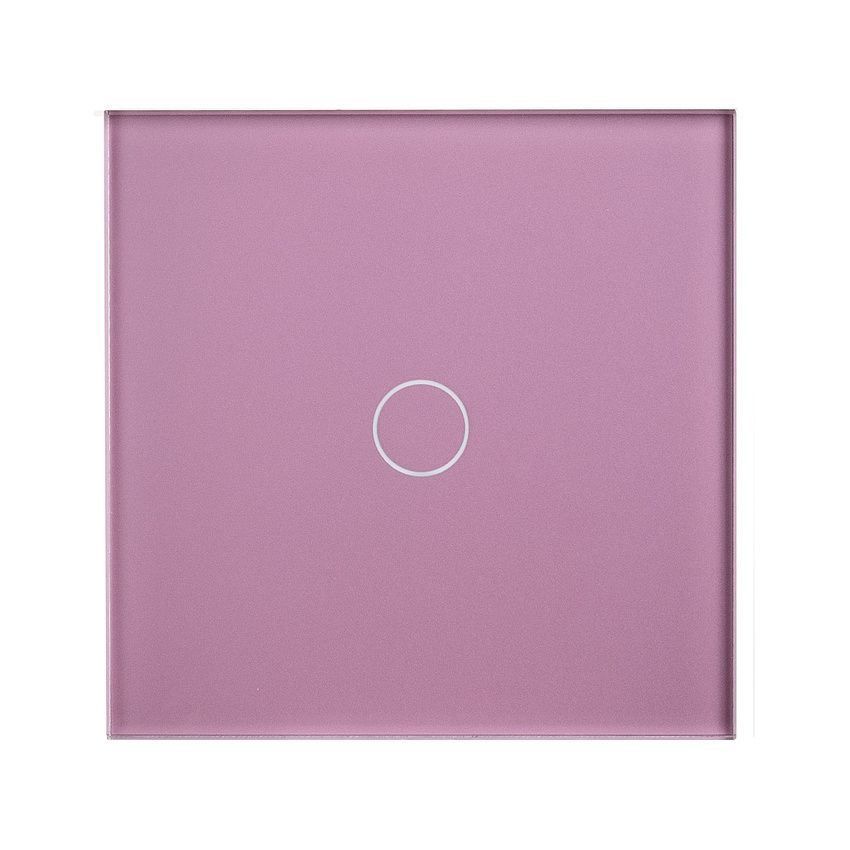 Купить Панель 1 пост (1G) 86*86мм, стекло (без выкл.) цвет розовый в интернет-магазине Mvava.ru