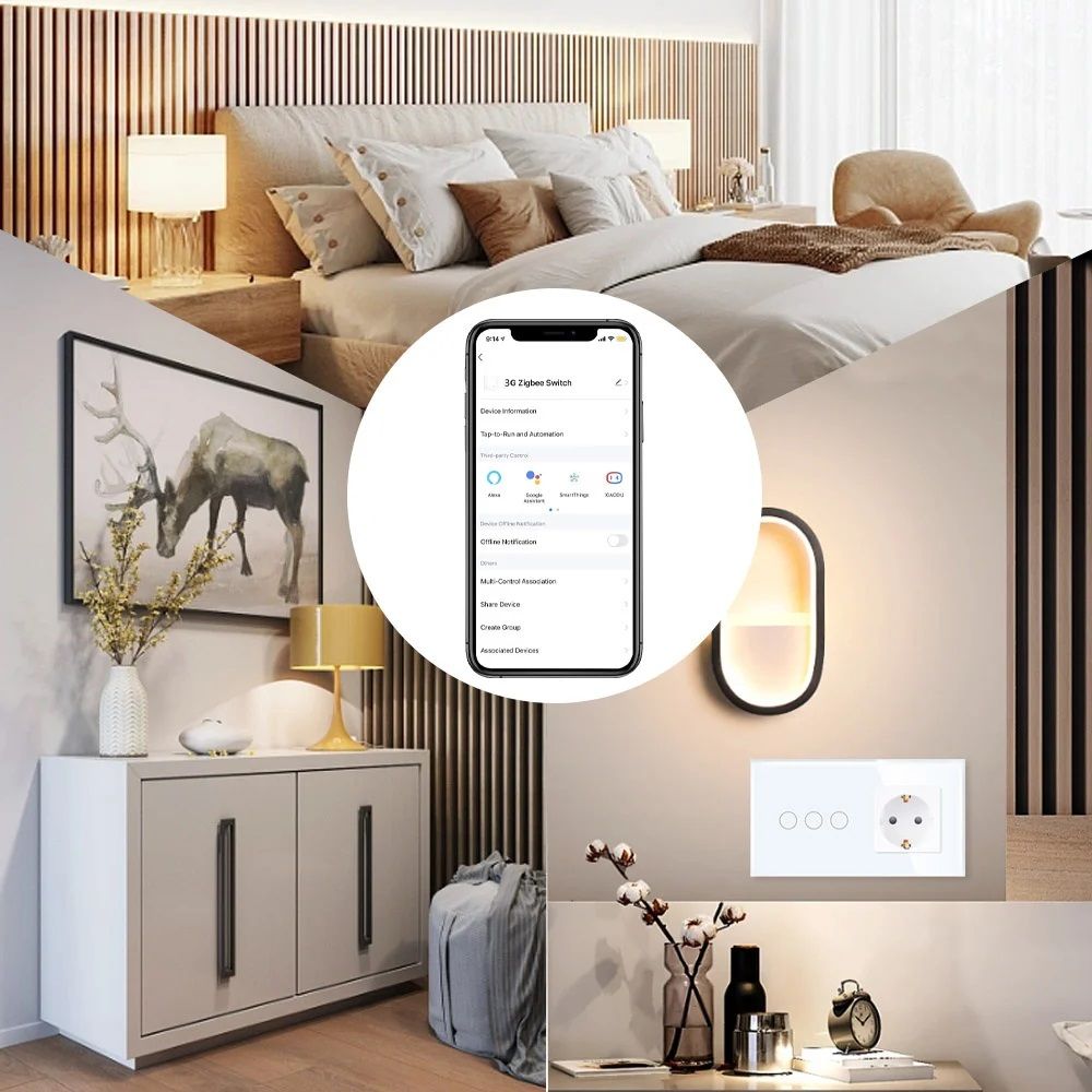 Купить Выключатель ZigBee Click, 2 клавиши, стекло 86х86мм цвет черный в интернет-магазине Mvava.ru