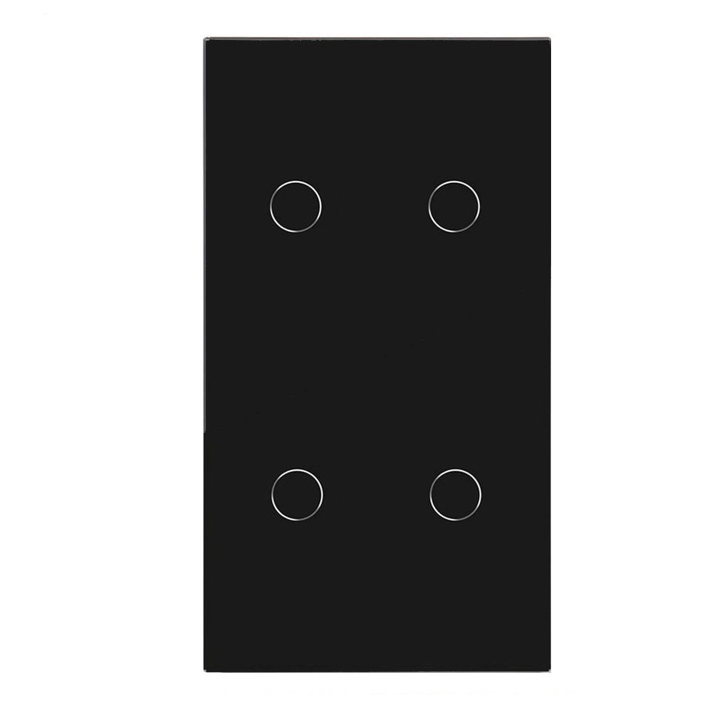 Купить Панель вертикальная 2 поста (2G+2G) 157*86мм, стекло (без выкл.) цвет черный в интернет-магазине Mvava.ru