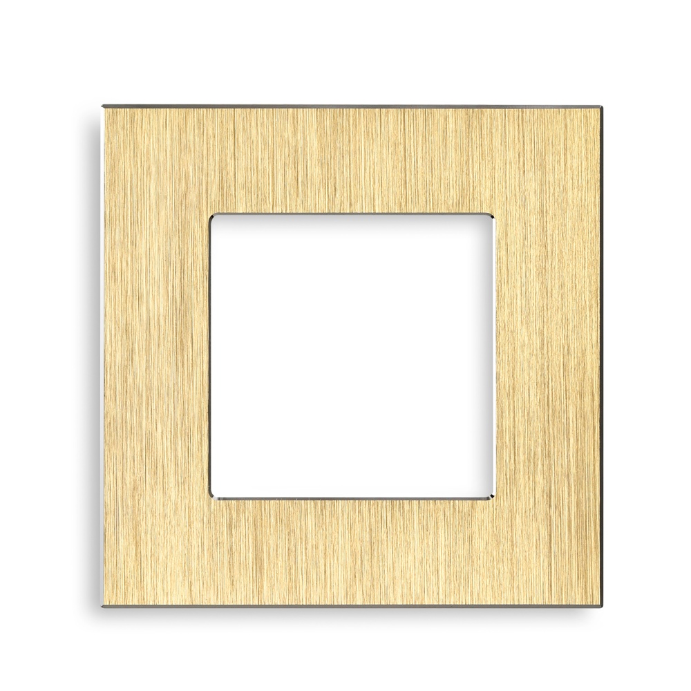 Купить Рамка 1 пост 86*86мм, алюминий, цвет золотой в интернет-магазине Mvava.ru