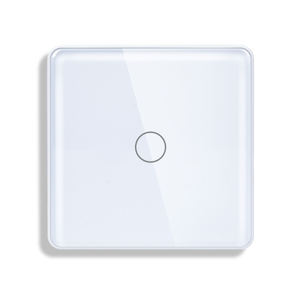 Купить Cенсорный Wi-Fi выключатель с Алисой, 1 клавиша 1 пост, (1G) стекло 2.5D 86х86мм цвет белый в интернет-магазине Mvava.ru