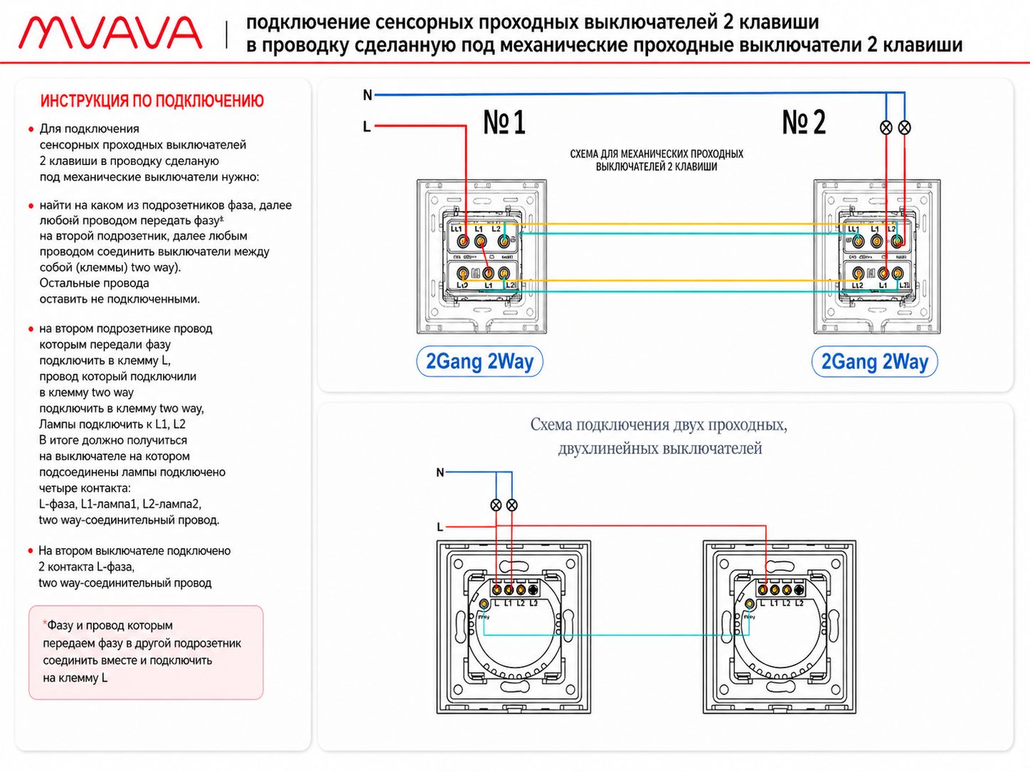 Купить Сенсорный модуль, 2 клавиши проходной (без панели) в интернет-магазине Mvava.ru