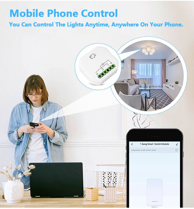 Купить Выключатель реле ZigBee 2 линии в интернет-магазине Mvava.ru