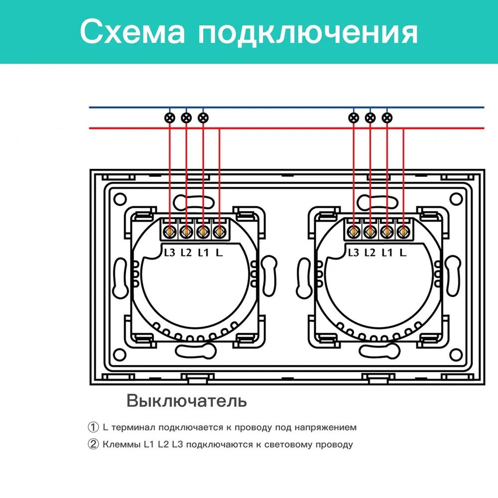Купить Сенсорный выключатель ZigBee MVAVA 6 кл. 2 поста (3G+3G) стекло 157х86мм цвет серый в интернет-магазине Mvava.ru