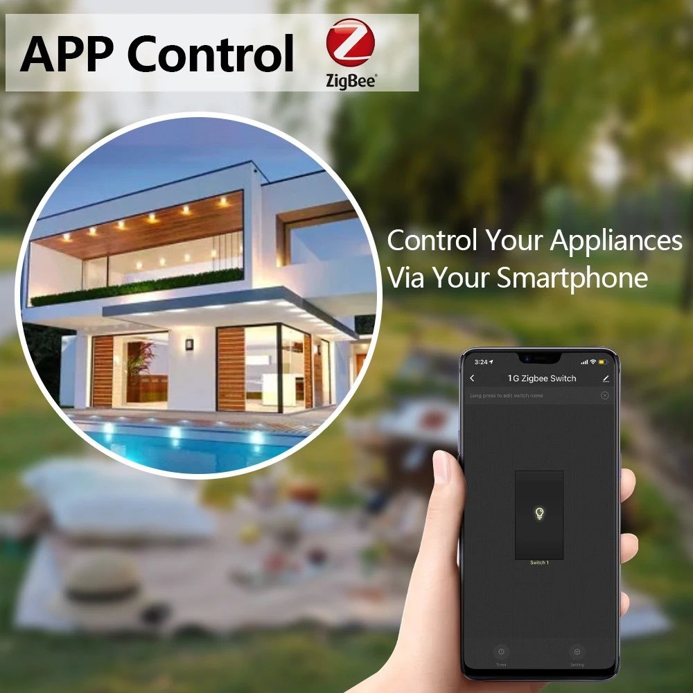Купить Выключатель ZigBee Click, 2 клавиши, стекло 86х86мм цвет черный в интернет-магазине Mvava.ru