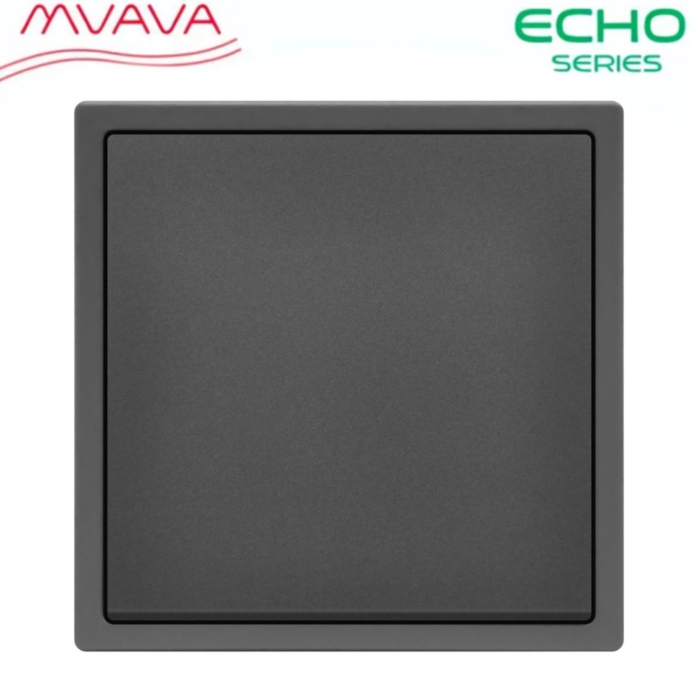 Выключатель перекрестный echo 1 клавиша, 1 пост, рамка пластик 81х81мм, цвет серый MVAVA