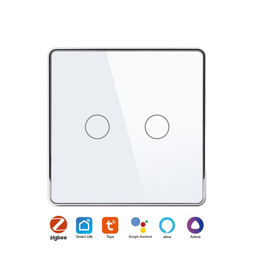 Купить Сенсорный беспроводной переключатель сцен ZigBee 2 кл. цвет белый в интернет-магазине Mvava.ru