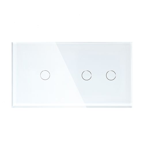 Купить Панель 2 поста (1G+2G) 157*86мм, стекло (без выкл.) цвет белый в интернет-магазине Mvava.ru