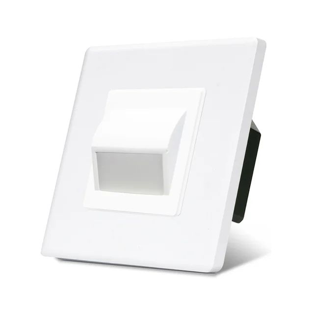Купить Cветильник 2800К-3000К для лестниц , подсветка, рамка 86х86мм пластик, цвет белый в интернет-магазине Mvava.ru