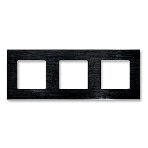 Купить Рамка 3 поста 228*86мм, алюминий, цвет черный в интернет-магазине Mvava.ru