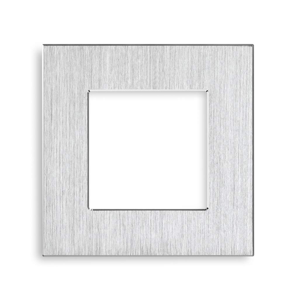 Купить Рамка 1 пост 86*86мм, алюминий, цвет белый в интернет-магазине Mvava.ru