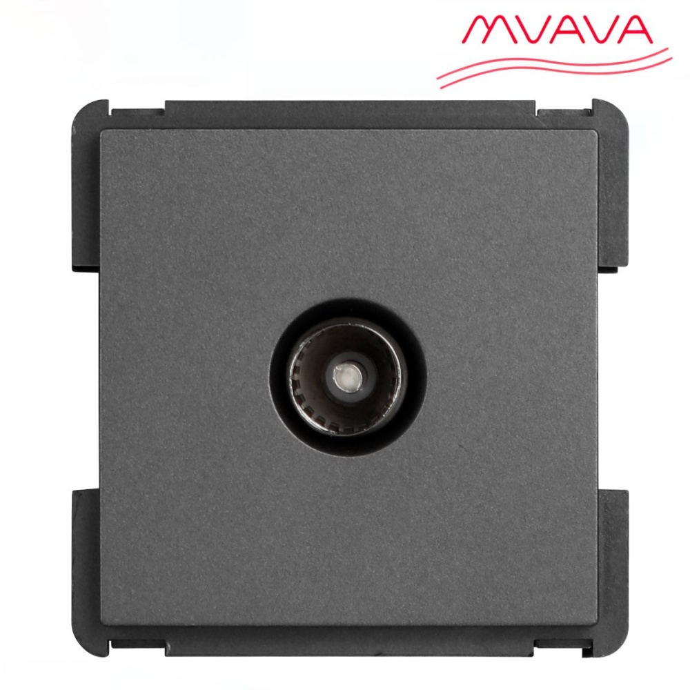 Купить Механизм розетки телевизионной, TV цвет серый в интернет-магазине Mvava.ru