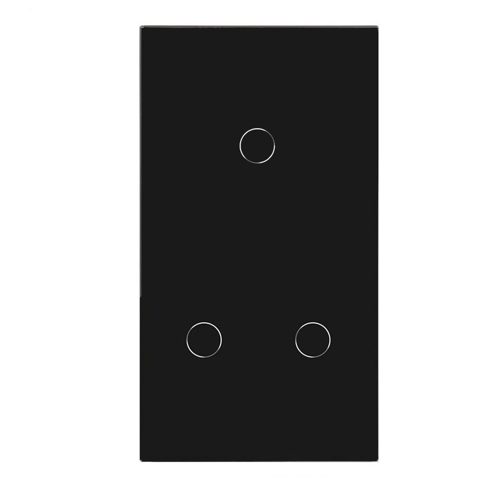 Купить Панель вертикальная 2 поста (1G+2G) 157*86мм, стекло (без выкл.) цвет черный в интернет-магазине Mvava.ru