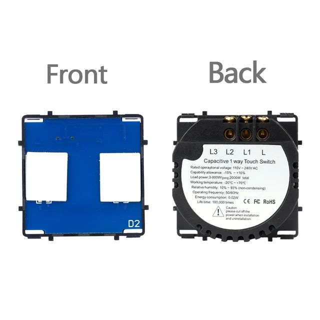 Купить Сенсорный модуль, 2 клавиши (без панели) в интернет-магазине Mvava.ru