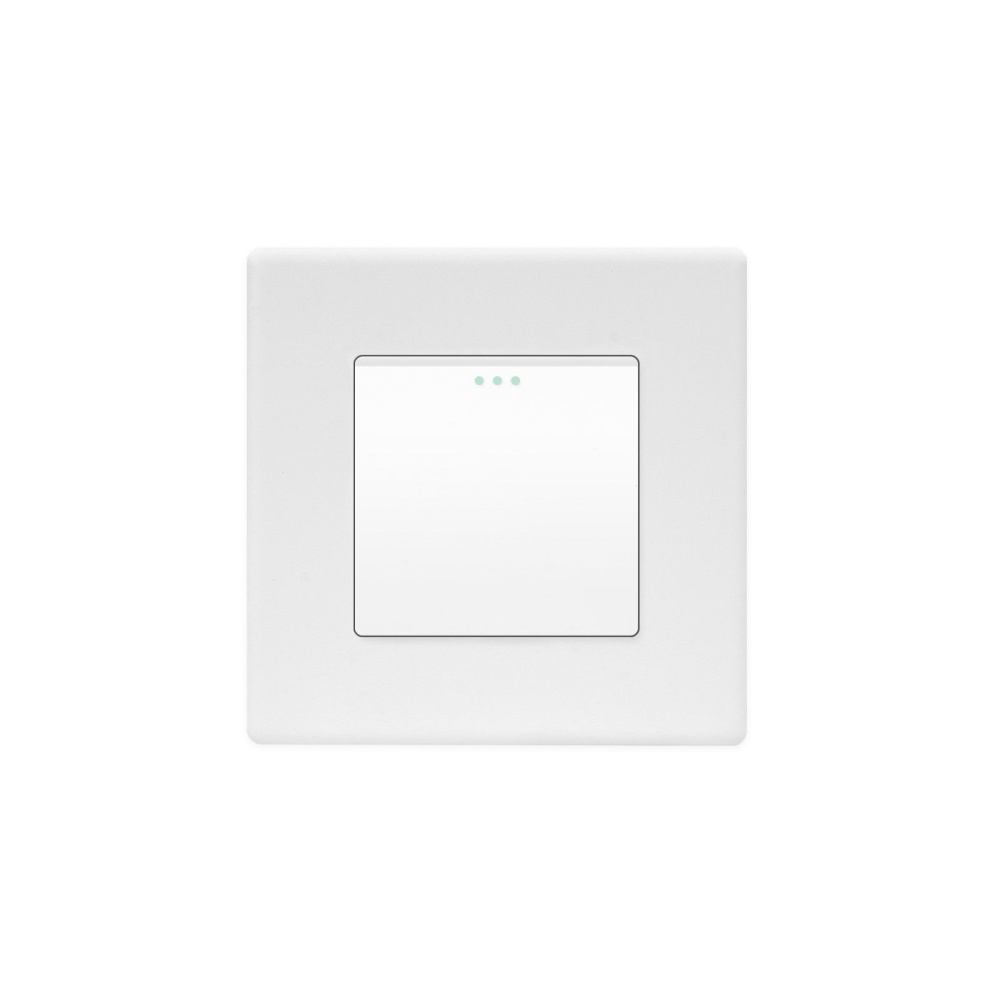 Купить Выключатель проходной, 1 клавиша, 1 пост, рамка пластик 86х86мм цвет белый в интернет-магазине Mvava.ru
