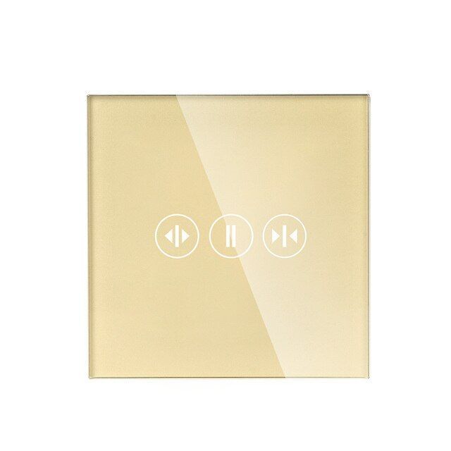 Купить Сенсорный Wi Fi выключатель для жалюзи с Алисой, цвет золотой в интернет-магазине Mvava.ru