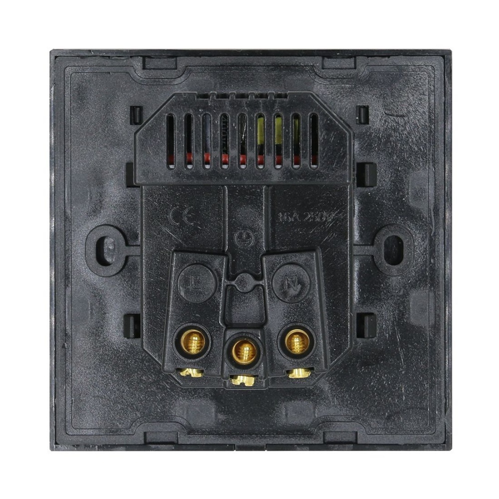 Купить Розетка ZigBee 3 поста, 16А рамка стекло 86х86мм цвет золотой в интернет-магазине Mvava.ru