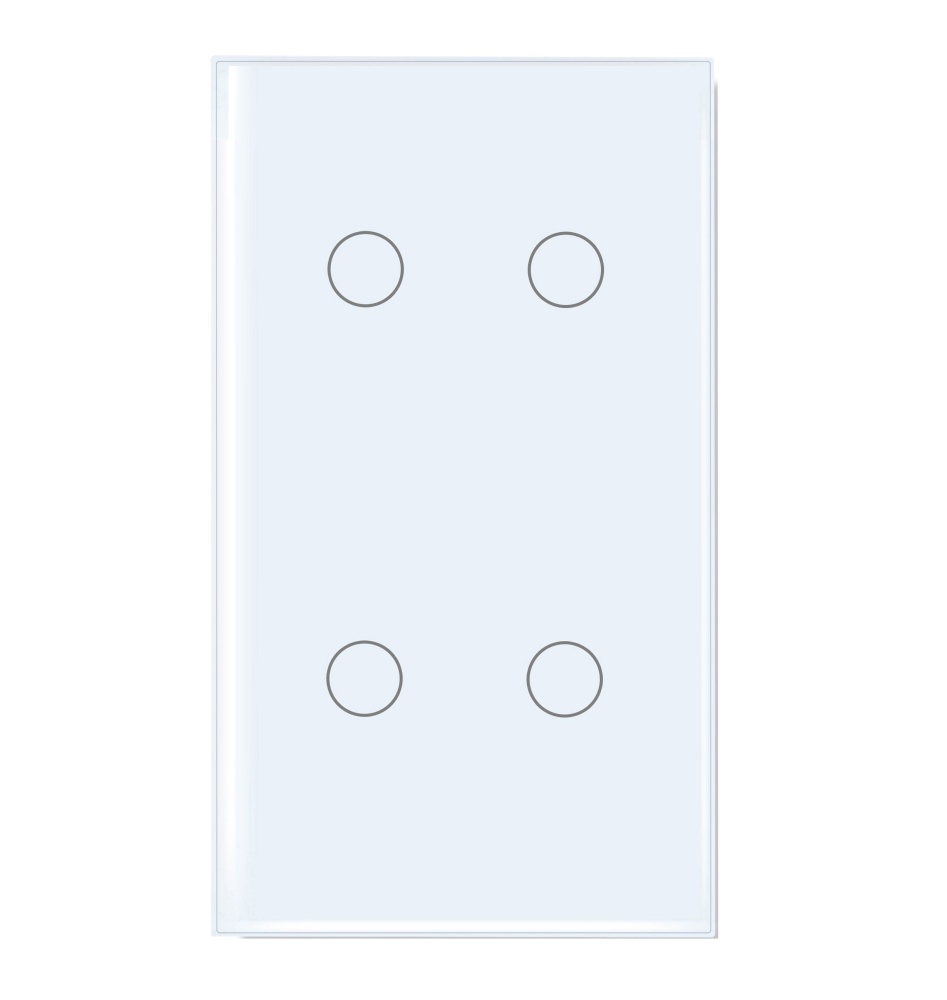Купить Панель вертикальная 2 поста (2G+2G) 157*86мм, стекло (без выкл.) цвет белый в интернет-магазине Mvava.ru