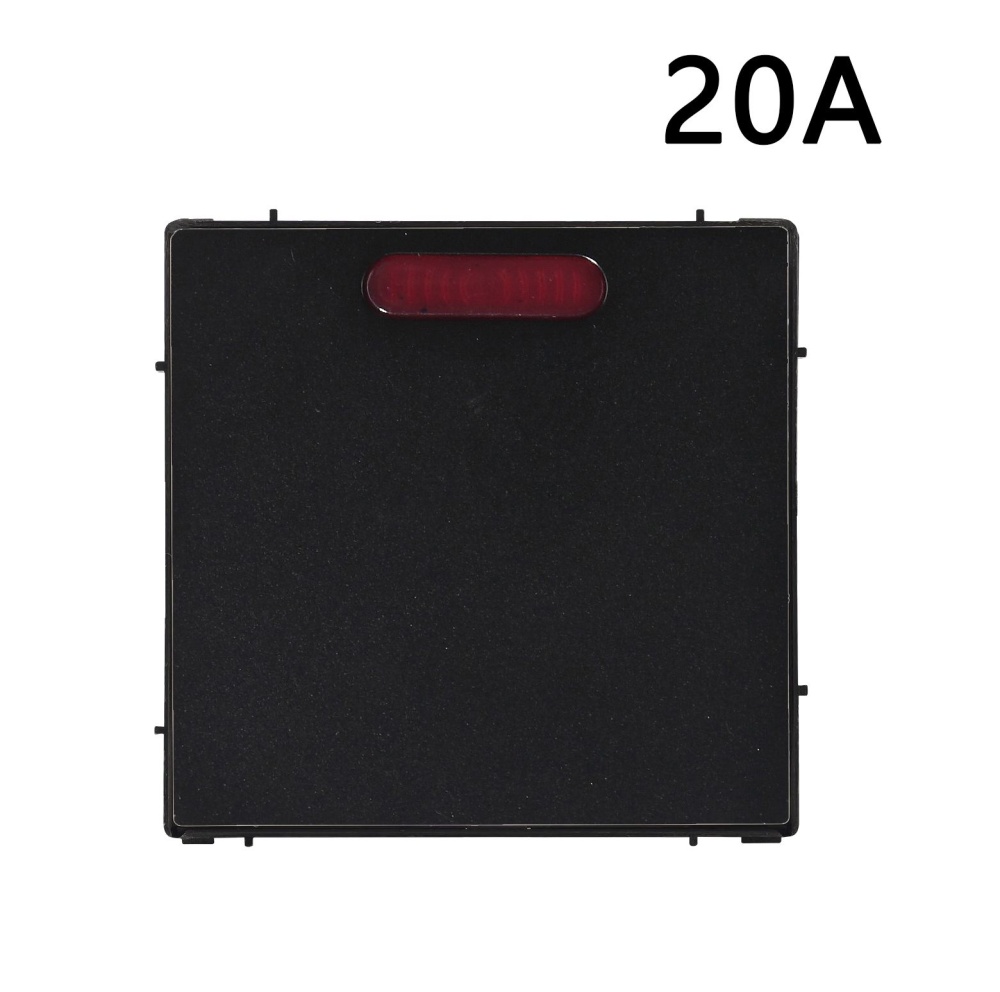 Купить Мастер выключатель 20А, 1 клавиша, 1 пост (без рамки) Черный в интернет-магазине Mvava.ru