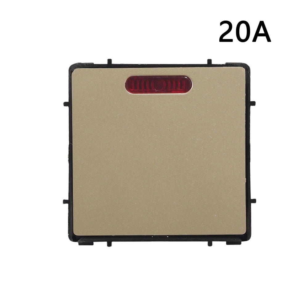 Купить Мастер выключатель 20А, 1 клавиша, 1 пост (без рамки) Золото в интернет-магазине Mvava.ru