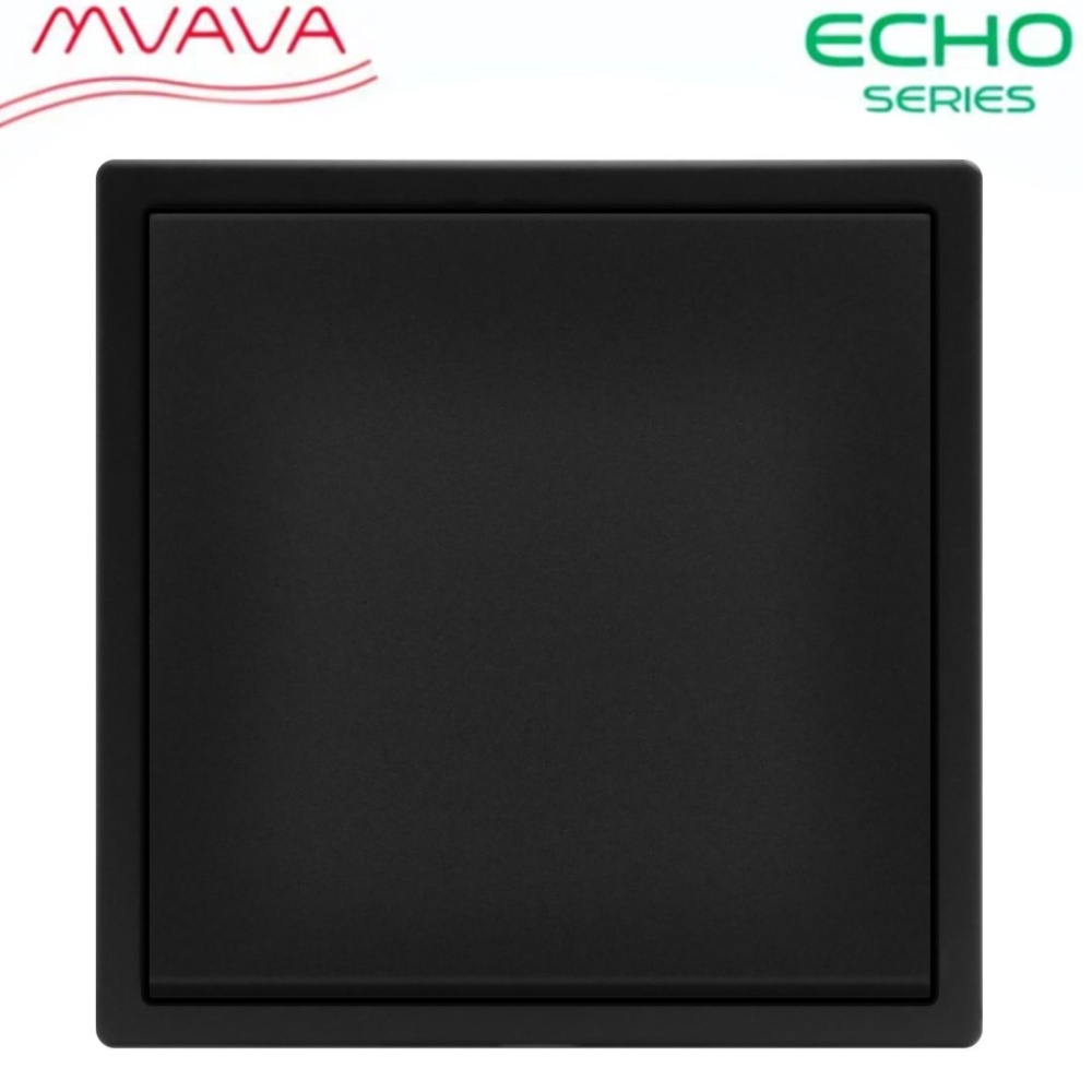 Выключатель перекрестный echo 1 клавиша, 1 пост, рамка пластик 81х81мм, цвет черный MVAVA