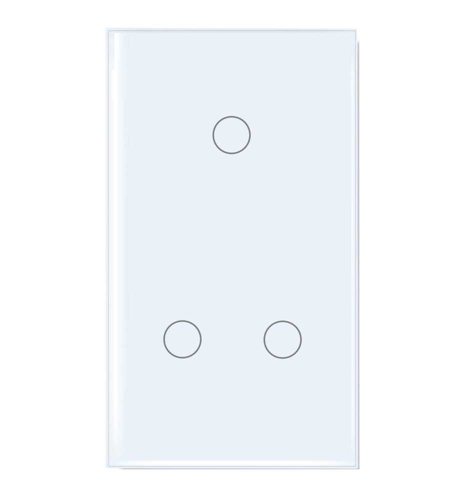 Купить Панель вертикальная 2 поста (1G+2G) 157*86мм, стекло (без выкл.) цвет белый в интернет-магазине Mvava.ru