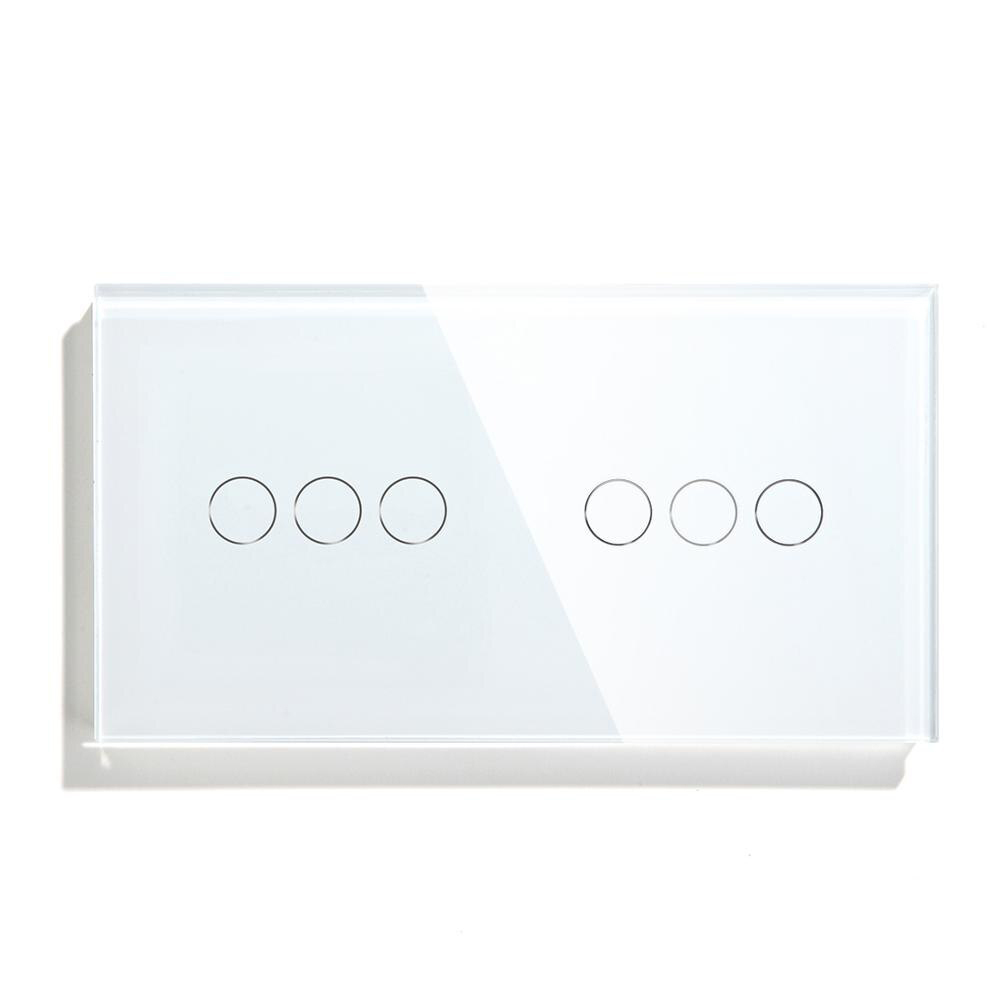 Купить Панель 2 поста (3G+3G) 157*86мм, стекло (без выкл.) цвет белый в интернет-магазине Mvava.ru