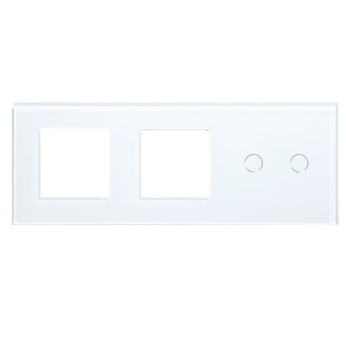 Купить Рамка комби 3 поста (2F+2G) 228*86мм, стекло, цвет белый в интернет-магазине Mvava.ru