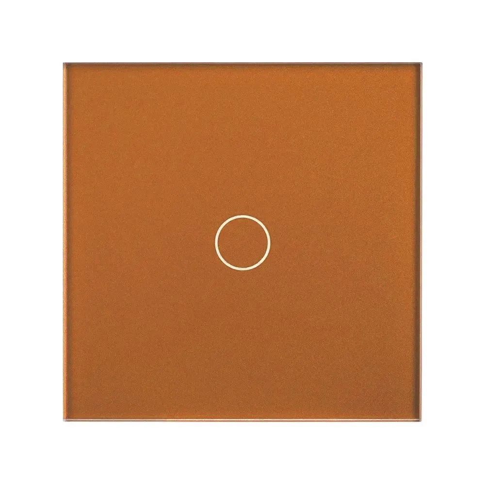 Купить Панель 1 пост (1G) 86*86мм, стекло (без выкл.) цвет оранжевый в интернет-магазине Mvava.ru