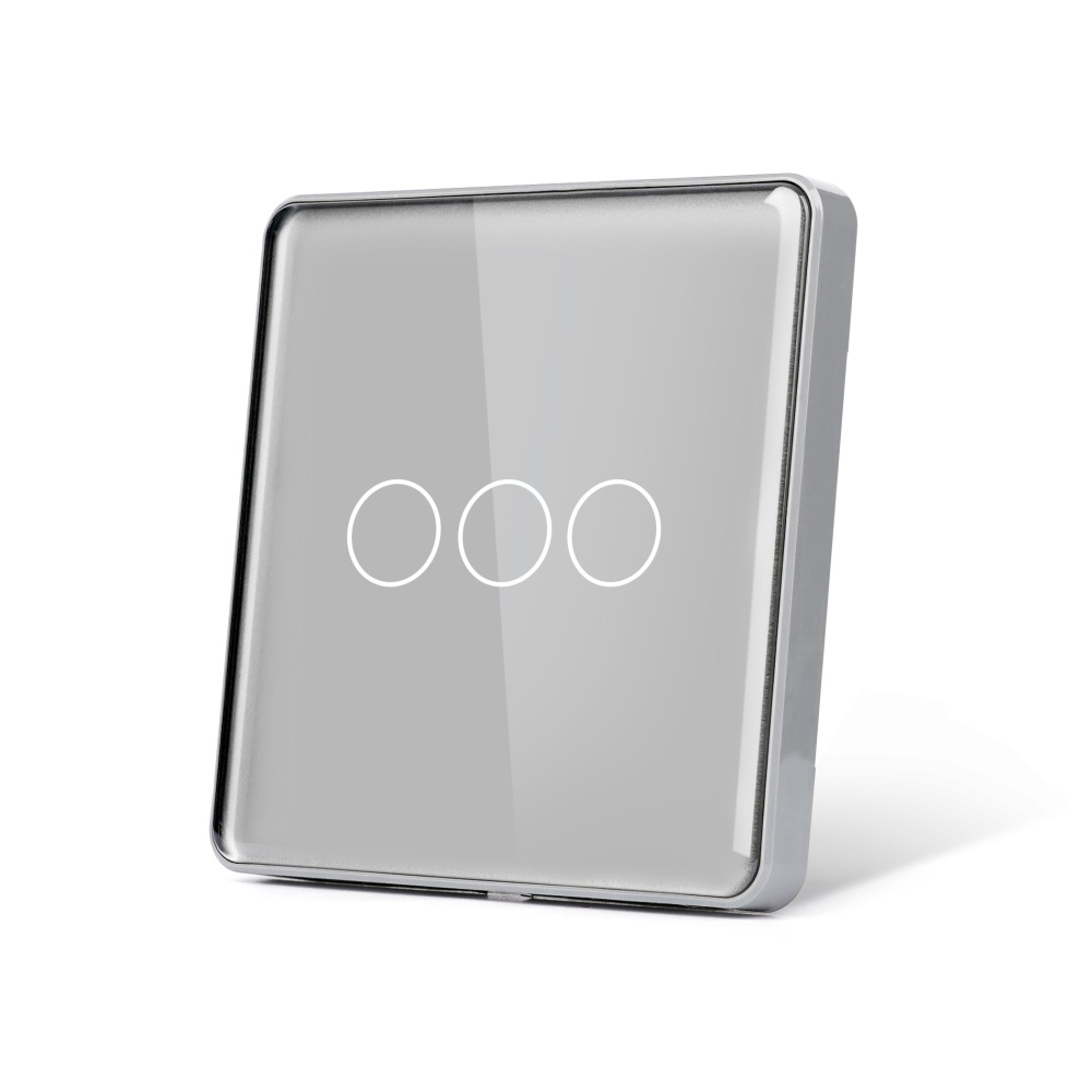 Купить Панель 1 пост (3G) 86*86мм, стекло 2.5D (без выкл.) цвет серый в интернет-магазине Mvava.ru