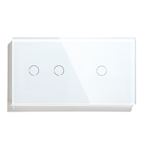 Купить Панель 2 поста (2G+1G) 157*86мм, стекло (без выкл.) цвет белый в интернет-магазине Mvava.ru