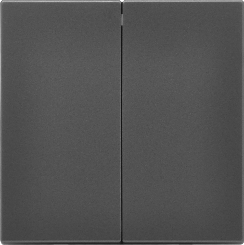 Выключатель echo перекрестный 2 клавиши, (без рамки) цвет серый MVAVA