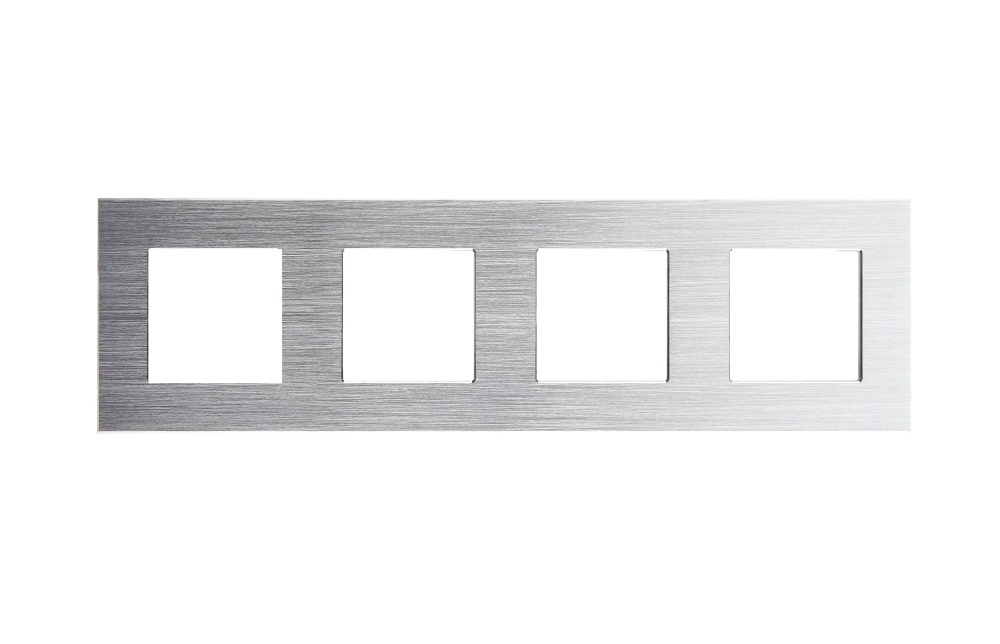 Купить Рамка 4 поста 299*86мм,алюминий, цвет белый в интернет-магазине Mvava.ru