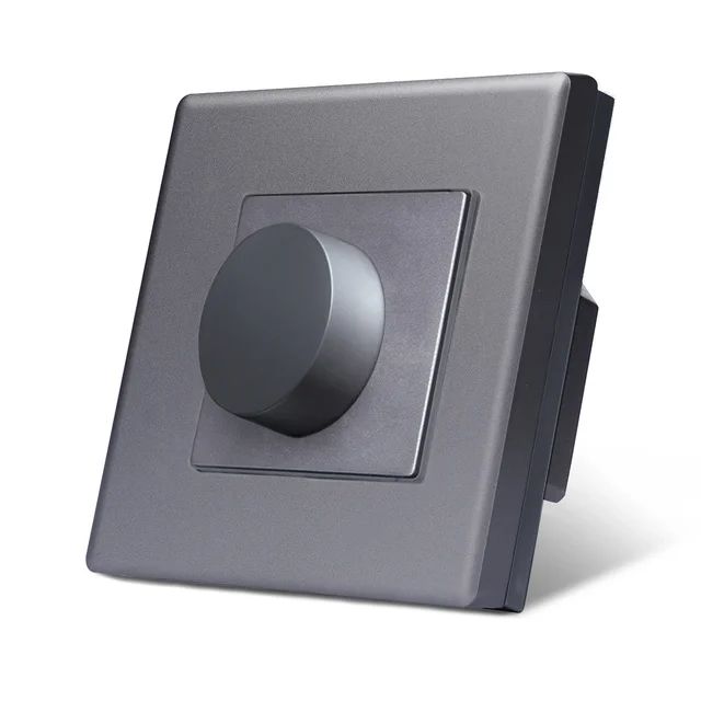 Купить Выключатель диммер, 1пост рамка пластик 86х86мм цвет серый в интернет-магазине Mvava.ru
