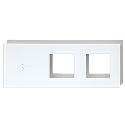 Купить Рамка комби 3 поста (1G+2F) 228*86мм, стекло 2.5D, цвет белый в интернет-магазине Mvava.ru
