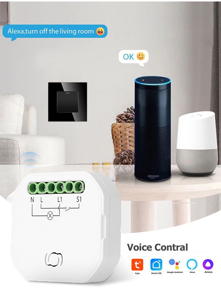 Купить Выключатель реле ZigBee 2 линии в интернет-магазине Mvava.ru