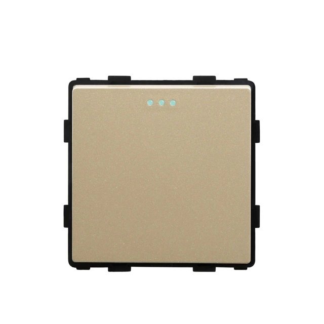 Купить Выключатель с самовозвратом, 1 клавиша, (без рамки) цвет золотой в интернет-магазине Mvava.ru