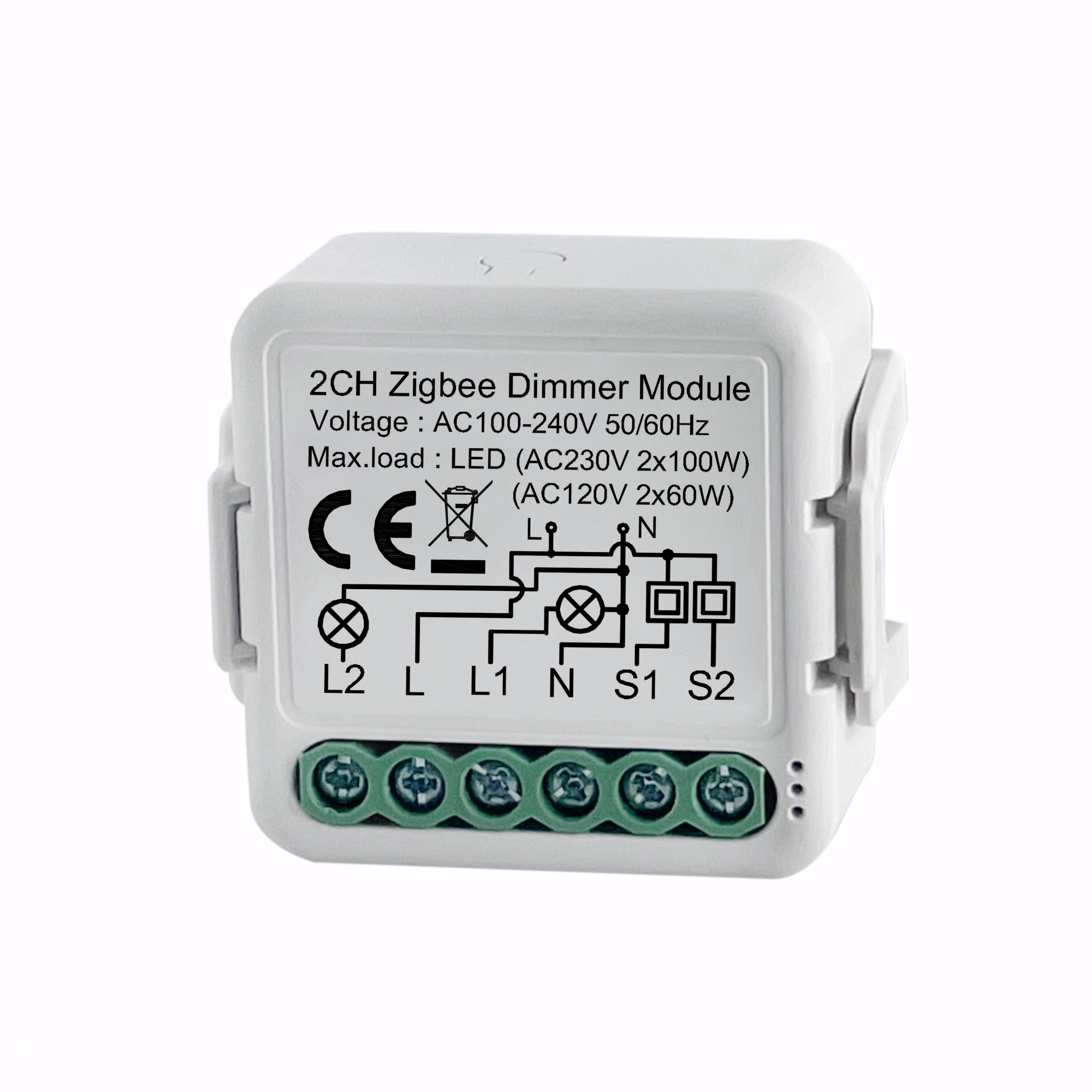 Купить Умное реле ZigBee 2 линии диммер (Алиса, с нулём) в интернет-магазине Mvava.ru